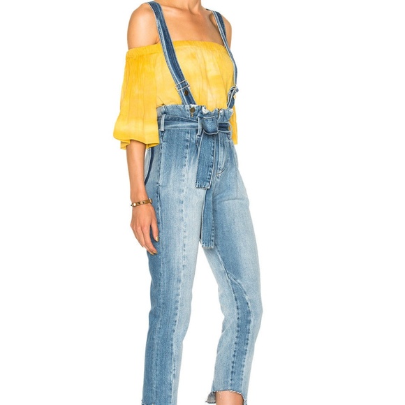 denim suspender overalls
